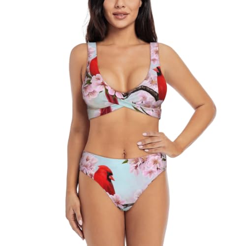 Ensemble bikini triangle femme maillot de bain deux pièces à fleurs pour fille et plage
