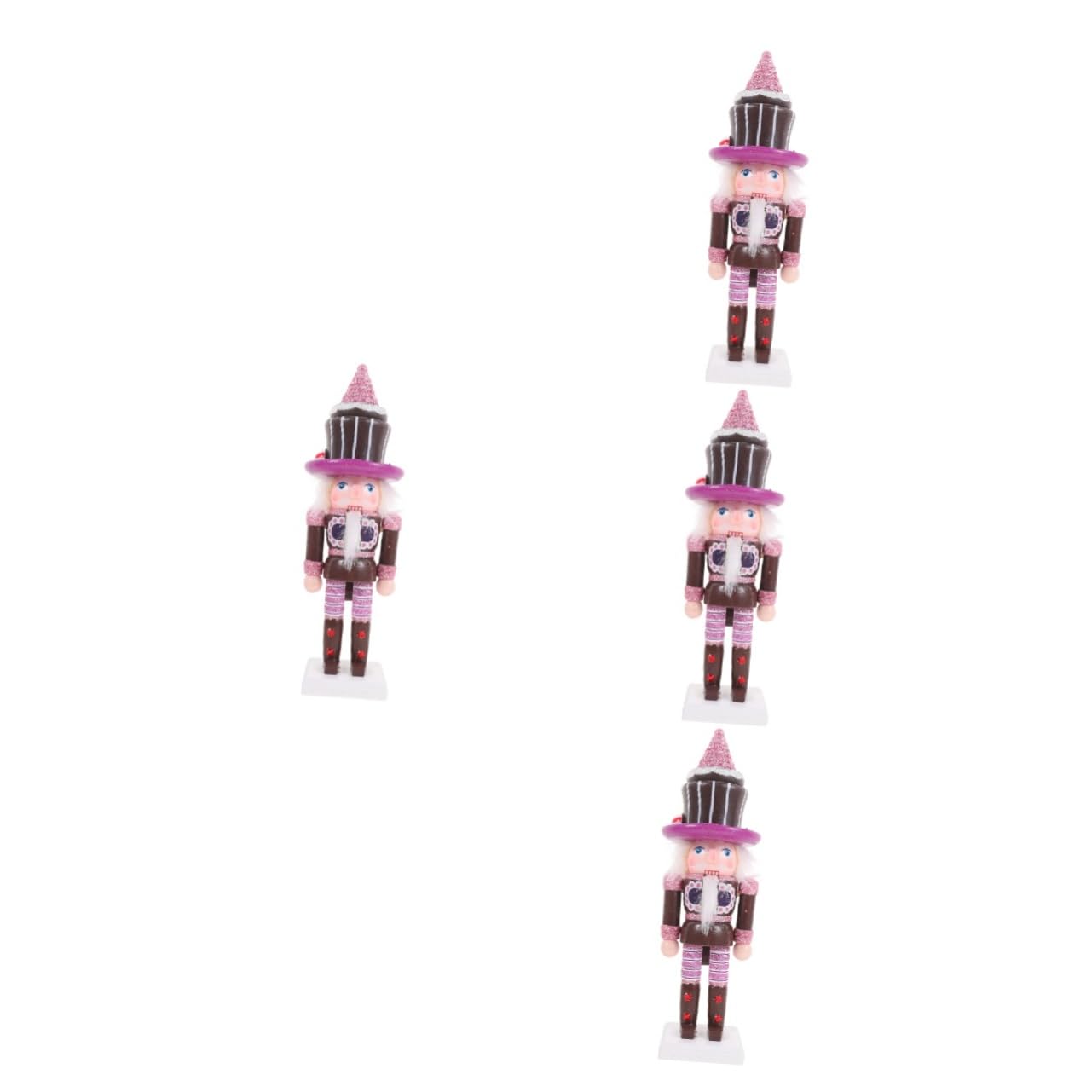 Cabilock 4 Piezas Títeres De Cascanueces Decoración De Niños Decoraciones De Mesa Cascanueces Dulces Juguete Leñoso Decoración De Mesa Aire Juguete para Niños Juguetes Niño Madera