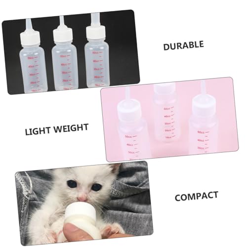 Outanaya 8個 ペット用小型シリコン哺乳瓶 子猫 子犬用授乳ボトル 高耐久シリコン製 目盛り付き 可能給餌 携帯便利 ペット介護用品