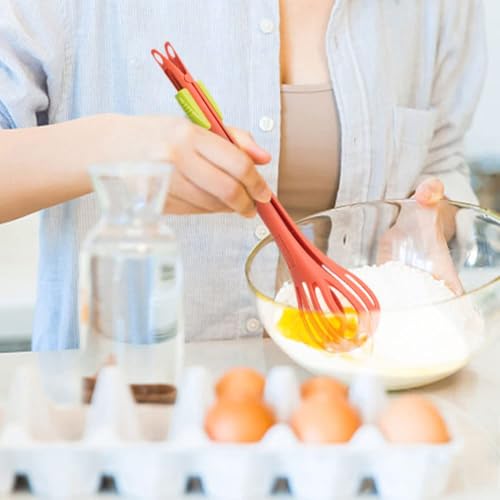 Multifunctional Egg Beater, Balconfoster 2 in 1 Food Clip & Egg Whisk, Substantian Egg Beater, Whisks Cooking, Salad Mixer/Food Clip, Bread Clip Handheld Blende for Cooking, Mixing, Barbecue(3PCS)