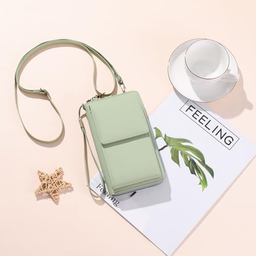 Image of SENDEFN Small Crossbody Cell Phone Purse for Women Leather Cellphone Bags Wallet Purses with Multi Card Slots