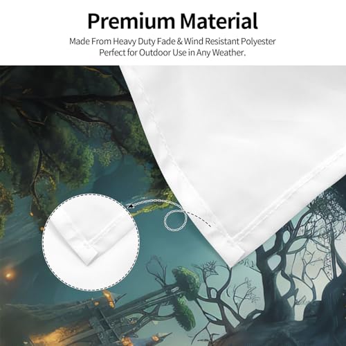 Drapeau extérieur 1,2x1,8 m robuste double face avec œillets maison - 5