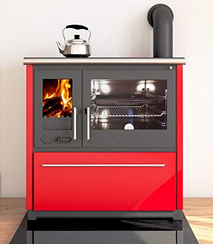 EEK A+ Kitchen Oven Wood Stove Plamen 850 Red Right Version 8 kW Continuous  Burning Stove : Amazon.de: DIY u0026 Tools