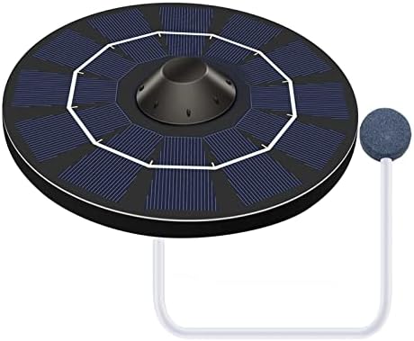 LOKOO 5 Pcs Solar Water Air Pump, Pool Fish Tank Oxygenator, Air Bubble for Fish Tank, No Noise Solar Pond Aerator for Pond Fishing Pool Oxygen Increasing