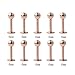 Ruifan 10PCS 16G Rose Gold 316L Stainless Steel 3mm Ball Labret Monroe Lip Ring/Tragus/Helix Earring Stud Barbell,6mm Bar Length Body Piercing Jewelry