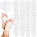 Jiuguva 60 Pack Metatarsal Foot Pads 0.25 Inch Thick Ball of Foot Cushions Adhesive Metatarsal Soft Felt Pads for Women and Men Forefoot Support Pain Relief(White)