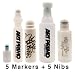Art Primo Graffiti Mop Pack - 5 Assorted Mop Markers and Nibs