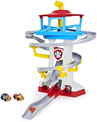 Paw Patrol, True Metal Adventure Bay Rescue Way Toy Playset with 2 Exclusive Die-Cast Vehicles, 1:55 Scale