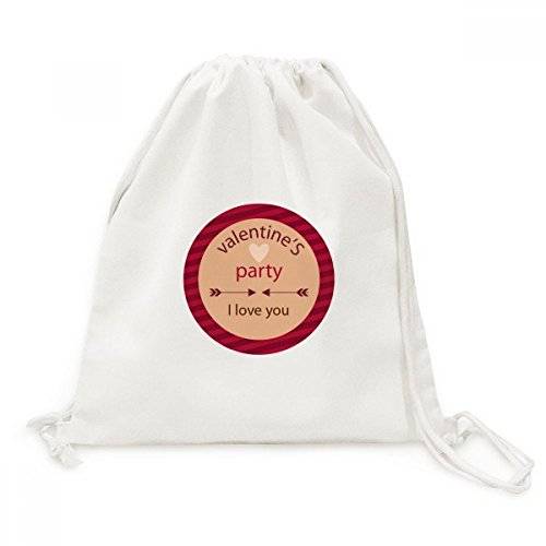 Sac à cordon Je Te Aime aux motifs de flèches et cœur pour célébrer l'amour