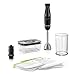 Produktbild Bosch Stabmixer ErgoMaster Serie 4 MSM4B6V2, NEU, einhändig bedienbar, Vakuum-Pumpe, -Beutel, Glas-Vakuum-Box, 4 Edelstahl-Klingen, verschleißfreie Keramik-Kupplung, Einschaltsperre, 1000 W, schwarz