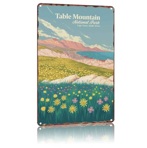 Farmhouse Tin Metal Sign 8x12 Inch Table Mountain National Park Cape Town