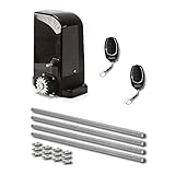 1 Cuadro de control Kit completo Motor corredera profesional para automatizar puertas y cancelas correderas de hasta 500 kg de peso, con accesorios de calidad profesional y manual en español.