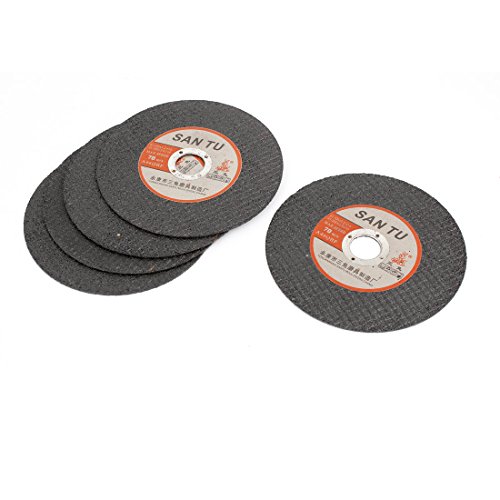 Aexit 5 Pcs Abrasive Wheels & Discs Black Dual Stainless Steel Grinding Diamond Disc Wheel Surface Grinding Wheels 105mm Diameter