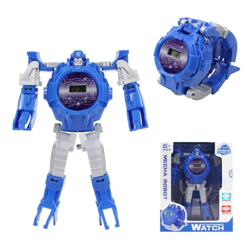 Relojes Transformadores para Niños: Reloj Robot para Construir, Juguetes Transformadores Novedosos Y Creativos | Reloj Digital Portátil Que Transforma El Ensamblaje De Juguetes Robóticos, Juguetes D