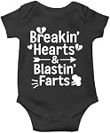 Breaking Hearts et les flèches de bronzage Sarcasm - Funny Humor Baby Nouveauté Combinaison de corps