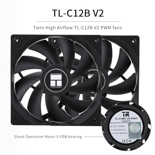 Image of Thermalrlght Phantom Spirit 120SE CPU Air Cooler, 7 Heat Pipes CPU Cooler,Dual 120mm TL-C12B V2 PWM Fan, AGHP 4.0 Technology, S-FDB Bearing, for AMD AM4 AM5 /Intel 1700 /1150 /1151 /1200 /1851