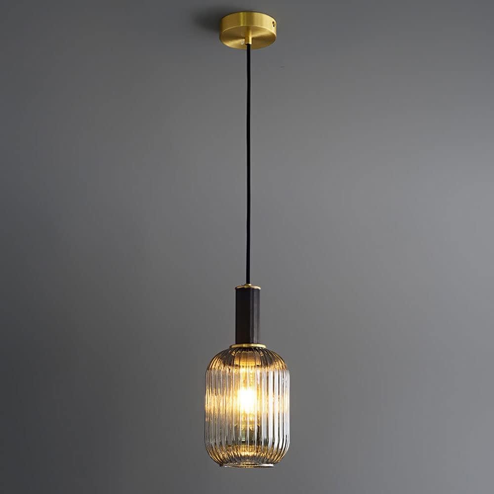 KLXSIVU Full Copper Chandeliers Light Luxury Small Lighting Fixtures Hanging - Glass Ceiling Fixture Bedside Decoration Aisle E2,One Color-A