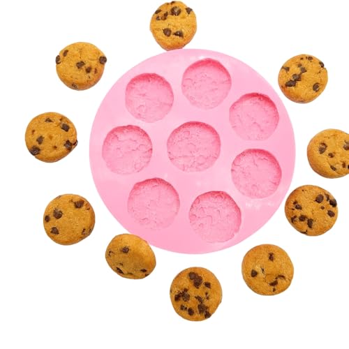 Chocolate chip cookies 8 cavities Chocolate chips cookies mold wax melts Multi-Project Silicone mold NS076
