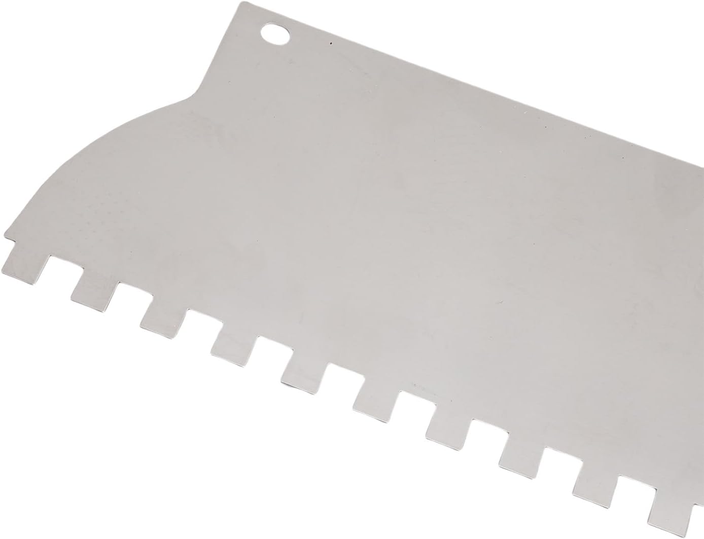 Stainless Steel Square Notch Trowel, 2/5 x 2/5 Inch Tile Flooring Trowel with Side Guards for Large Format Tiles Installation, Professional Contractors (600mm)