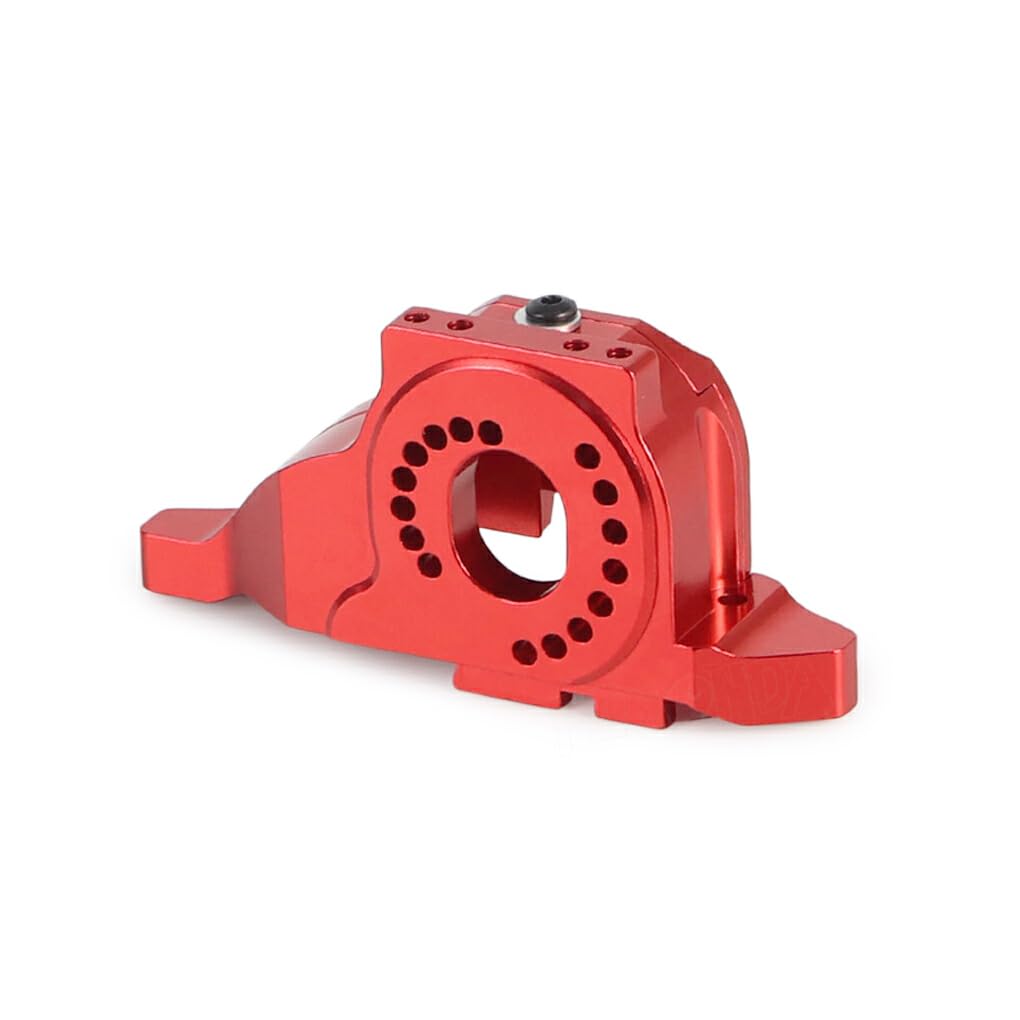 Dhawk Racing Maglia Inferiore In Alluminio Rossa + Supporti Antiurto Per Traxxas TRX-4