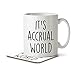 Price comparison product image The Inky Penguin - It's Accrual World - Accountant, Accounting Colleague Gift Mug and Coaster, Ceramic, 11fl. oz.