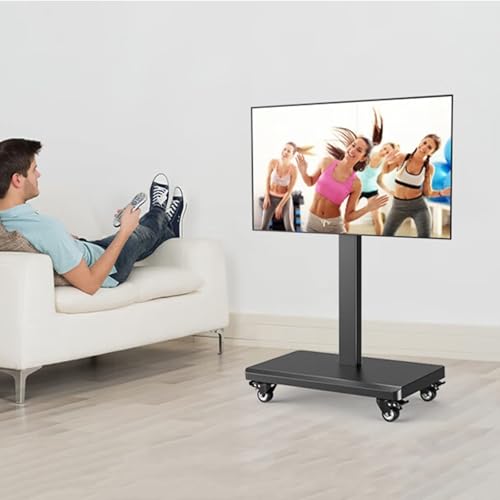 Soporte móvil para TV ajustable en altura para pantallas de 32-55 pulgadas miniatura 3