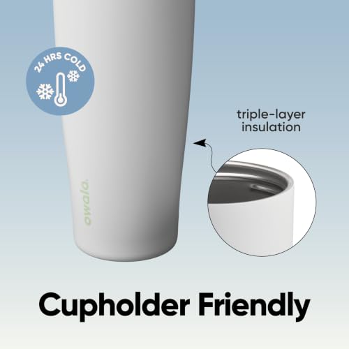 Image of Owala FreeSip Tumbler Stainless Steel Water Bottle 30 oz Iced Breeze | Triple-Layer Insulation | Leak-Proof Lid with Push-Button | Double Threaded Lid for Left and Right Handed Drinking