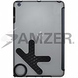 Amzer TPU PolyCarbonate Snap On Hybrid Case Cover for Apple iPad mini - Black/Clear (AMZ94595)