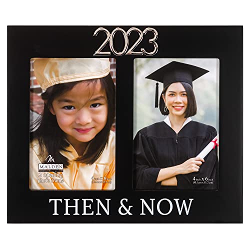 Malden International Designs Double 4X6 Graduation Picture Frame 2023 Then And Now Mdf Wood Black #TOP22