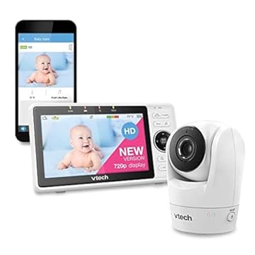 VTech Upgraded Smart WiFi Baby Monitor VM901, 5-inch 720p Display, 1080p Camera, HD NightVision,...