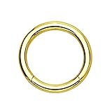✔ EDELSTAHL mit goldener 18K (Karat) PVD Beschichtung. Edelstahl ist nickelfrei und daher besonders gut für Allergiker geeignet und somit extrem allergiearm. Unsere Produkte entsprechen dem Chirurgenstahl 316L und sind sterilisierbar. Durch die sehr glatte Oberfläche können Fremdsubstanzen wie Wundsekret nur sehr schlecht haften, wodurch Komplikationen während der Abheilung vermieden werden. Der goldene Glanz der Beschichtung imitiert perfekt goldenes Vollmaterial.