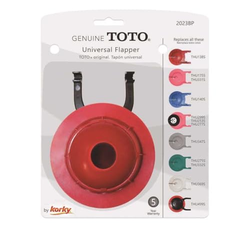 Korky 2023BP Universal Flapper for Toto Toilet Repairs, 3", Red thumbnail 5