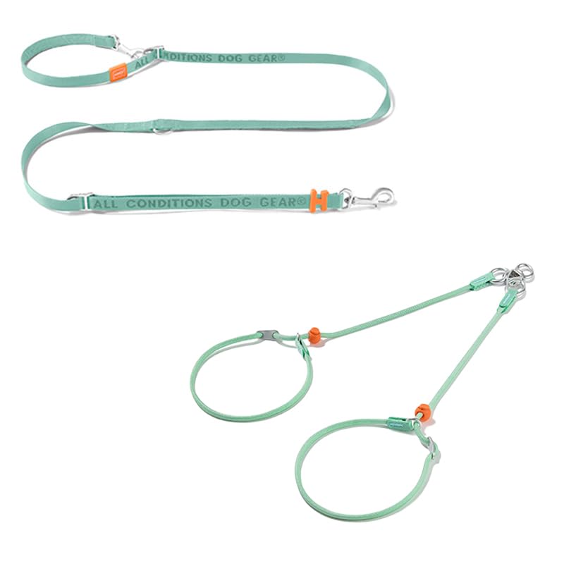 HOWGO Ultimate Dog Leash Bundle: 8-in-1 Hands-Free Leash + Dual Slip Lead for 2 Dogs – Ad…