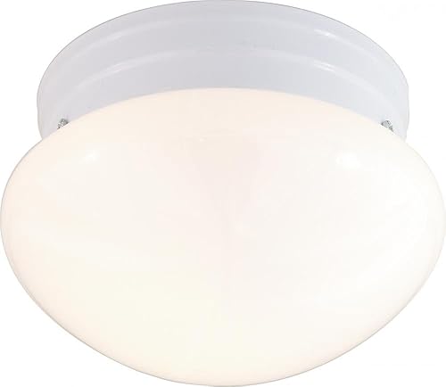 NUVO SF77062 Dos luces de montaje empotrado de hongos, vidrio blancoblanco