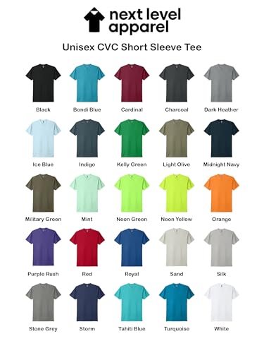 Next Level Apparel 6210 Men's T-Shirts, Unisex CVC Cotton Blend Bulk Undershirt 6-10 Pack – Custom Color Set - Remera para Hombre Multicolored2