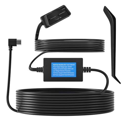 Image of WOLFBOX USB C 4A OBD Hardwire Kit 11.48ft for All WOLFBOX Dash Cams, Converting 12V-24V to 5V, with Battery Drain Protection