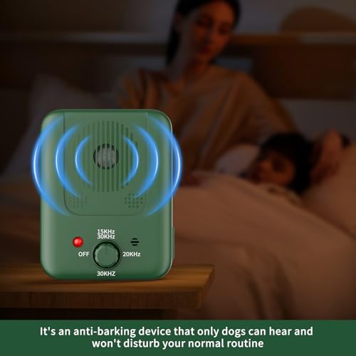 QEWEUUIE Anti Bell Gerät Hunde,3 Modi Antibell Ultraschall Gerät,50 Fuß Antibell für Hunde,IPX4 wasserdicht,Antibell für hundefür drinnen und draußen,Geeignet für große, mittelgroße und kleine Hunde
