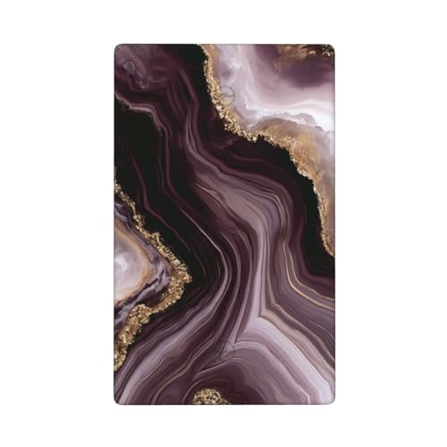 Abstract Stone Marble Texture Deep Plum Single Toggle Blank Wall Plate Light Switch Cover Decorative 1 Gang For Kitchen Room Bathroom Size 4.5" X 2.75"