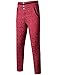 VATPAVE Mens Gothic Pants Cosplay Costume Trousers Steampunk Victorian Pants XX-Large LP05 WineRed