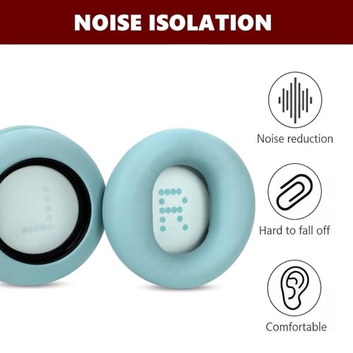Repuestos almohadillas para oreja para auriculares CMF BY Nothing con cancelación de ruido | Almohadillas de cuero proteico y espuma viscoelástica - Azul miniatura 6