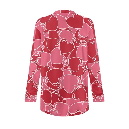 Image of Womens Open Fron Cardigan Sweaters Long Sleeve Oversized Casual Tops Loose Lightweight Daily Coats with Pockets