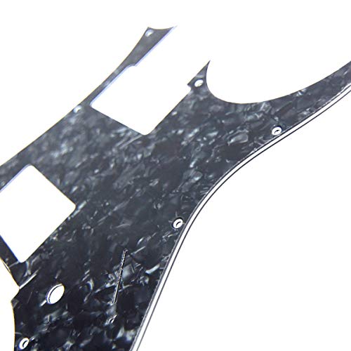Custom Guitar Pick Guard for Ibanez RG 350 DX, 2-Pickup, 4ply Black pearloid