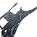 Custom Guitar Pick Guard for Ibanez RG 350 DX, 2-Pickup, 4ply Black pearloid
