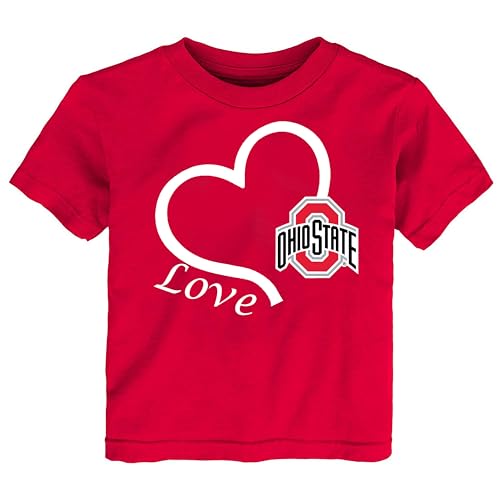 Future Tailgater Ohio State Buckeyes Heart Love Baby-Toddler-Youth T-Shirt (US Age 10 Years 12 Years) White