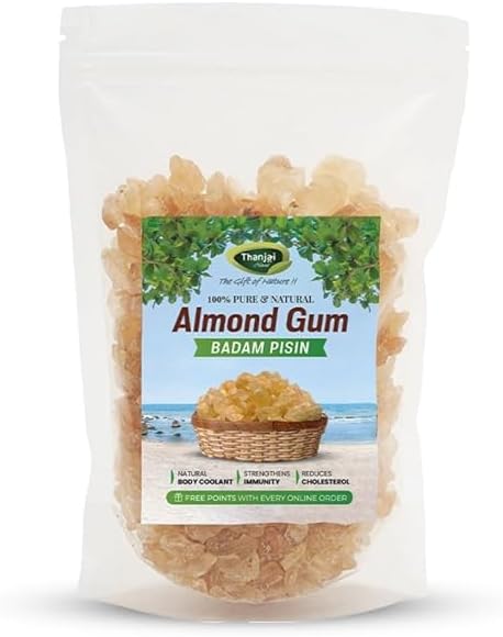 Thanjai Natural Gond Katira 100gm | Tragacanth Gum | Kathila Gum | Almond Gum - Anti-Aging Mask for Beautiful Skin (Amazing Cooling Properties)