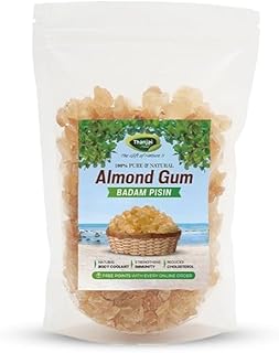 Thanjai Natural Almond Gum (Badam Pisin) – 250g | Gond Katira | Tragacanth Gum | Kathila Gum | Astragalus Gummifer | 100% Pure & Natural | Traditionally Used Ingredient