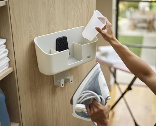 Joseph Joseph IronHub Wall mounted Iron Holder and Jug Storage Organizer with Adjustable Ironing Board Hanger, and Heat-Resistant Iron Pad