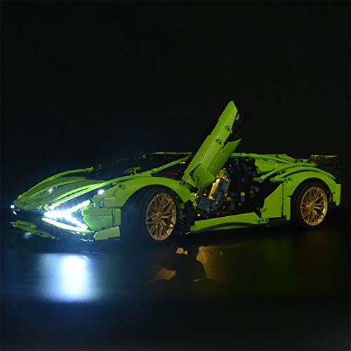Sugeren LED Beleuchtungsset für Lego Lamborghini Sián FKP 37 42115, LED Beleuchtungsset, Kompatibel mit Lego 42115… – Bild 7