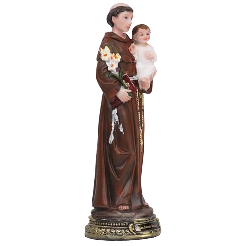 San Antonio De Padua 8" Estatua Decorativa de Resina miniatura 2