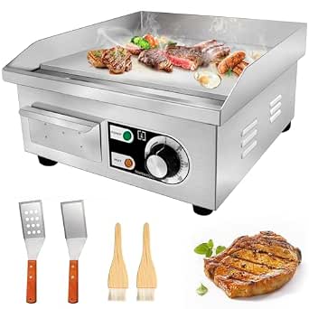 ExGizmo Commercial Electric Griddle with Adjustable Temperature Control